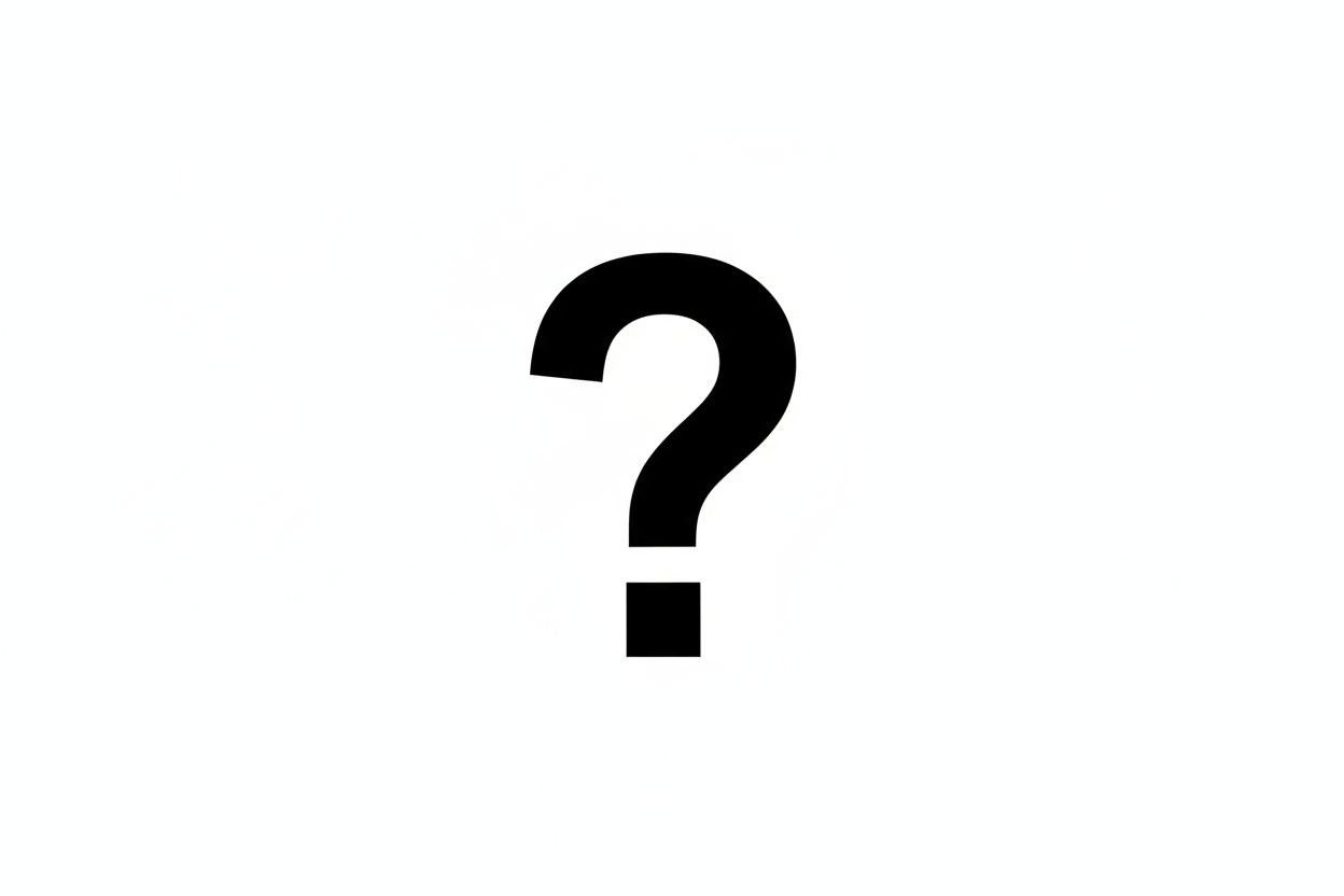 generate a black question mark on a white background
