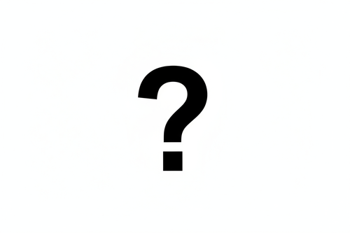 generate a black question mark on a white background